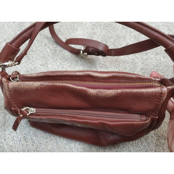 Kate Spade Crossbody Purse Brown Pebbled Cow Leather - Picture 7 of 11